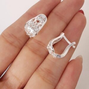 Argollita flores plata925