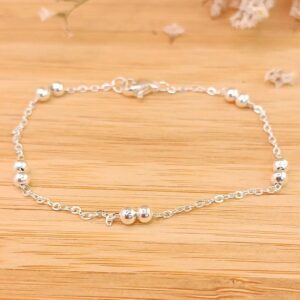 Pulsera cadena forzada + doble Bolitas