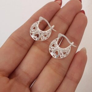 Argollita corazon plata925