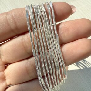 Cadena cola de ratón c/ detalles chatos  50cm