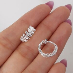 Argollita mediana espiga plata925