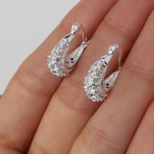 Argollita abrillantada plata 925