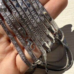 Cadena cola de ratón  plana- I love you