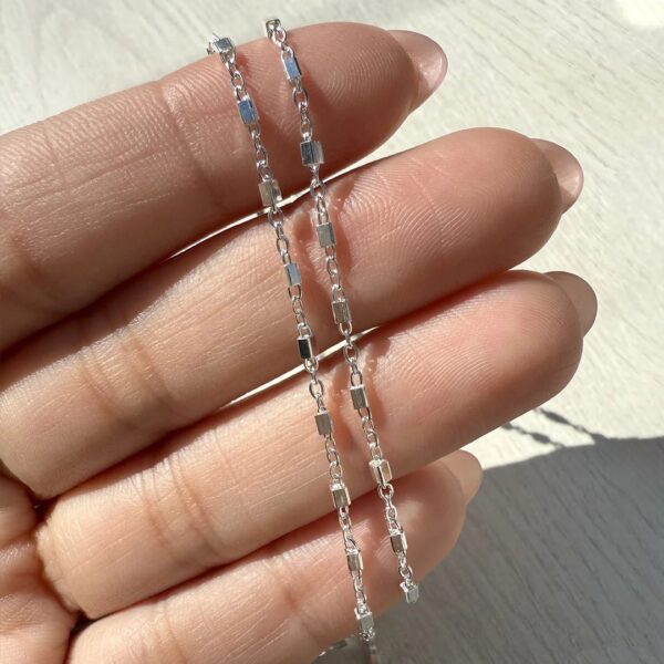 Cadena forzada +rectángulos- largo 50cm