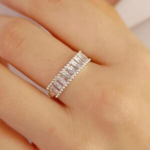 Anillo laia con piedra acero premium t/17/18