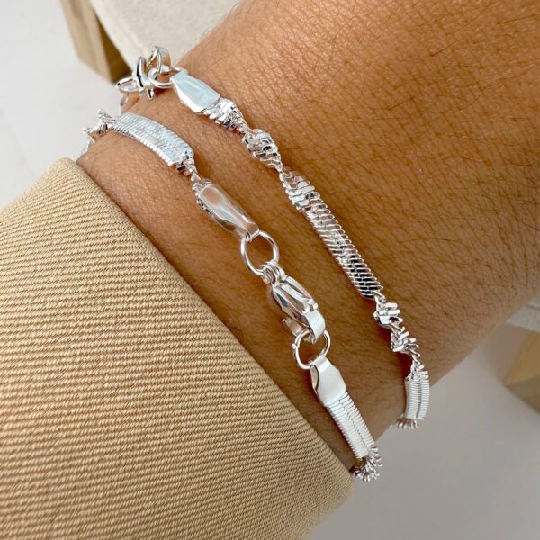 Pulsera cola de ratón doblado