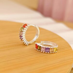 Argollas emma- piedritas coloridas