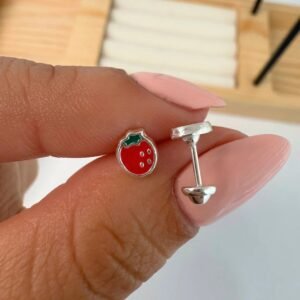 Abridor de frutillita redondeada plata925