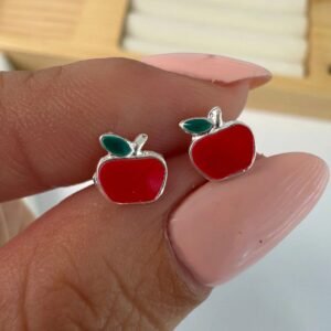 Abridor Manzanita color rojo plata925