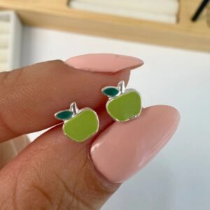 Abridor manzanita color verde plata925