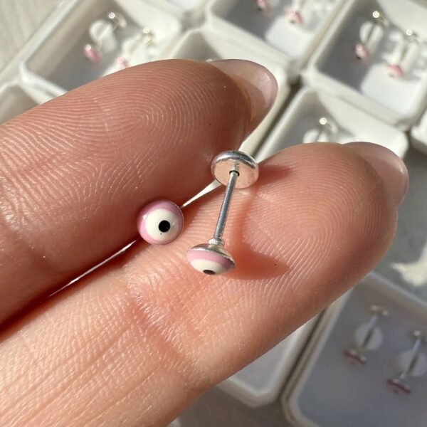 Abridor ojo turco rosado plata925