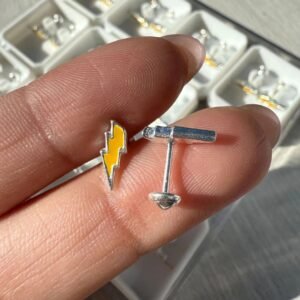 Abridor rayito esmaltado amarillo plata925