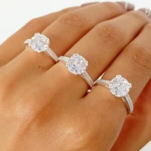Anillo compromiso plata 925