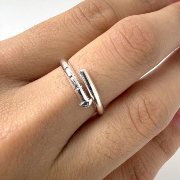 anillo moti acero blanco