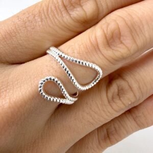 anillo court acero blanco