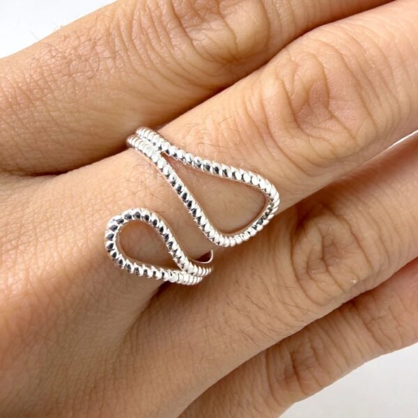 anillo court acero blanco