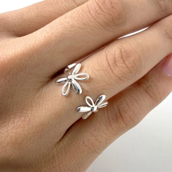 anillo dos florcita