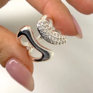 anillo rube- acero blanco