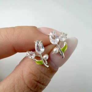 Aros tulipha - blanco