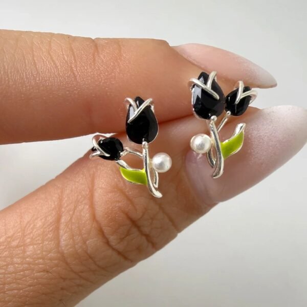 Aros  tulipha - negro
