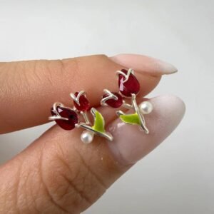 Aros tulipha - rojo