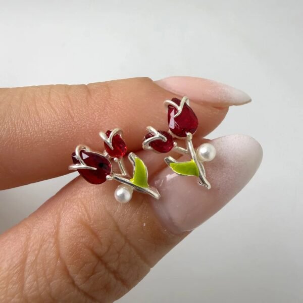 Aros tulipha - rojo
